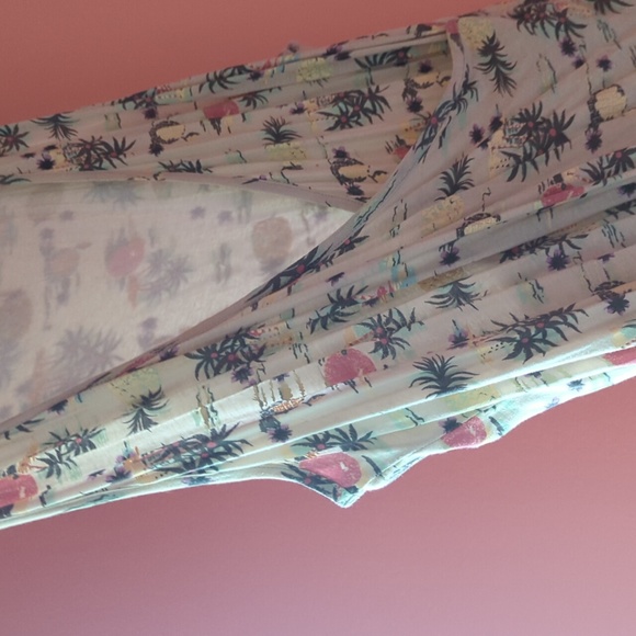 Babystyle Hawaiian stretchy summer maternity (or not) dress XL - Picture 2 of 4